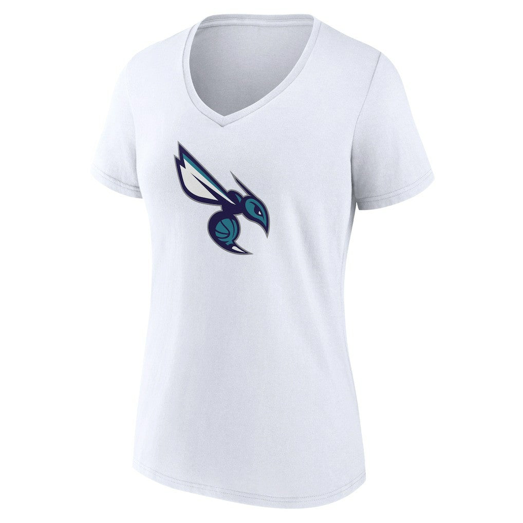 Charlotte Hornets Women's Alternate Logo V-Neck T-Shirt White - NBA