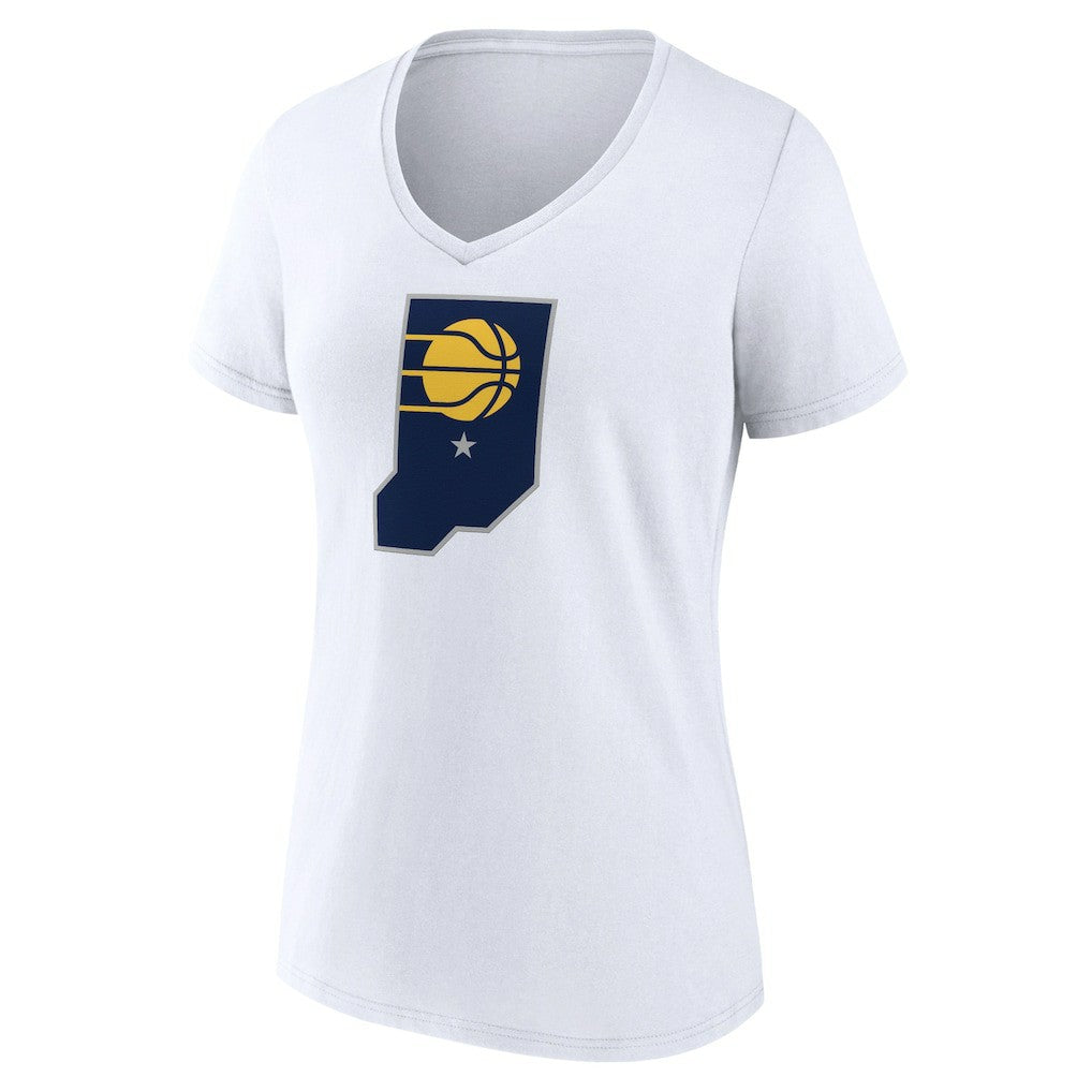 Indiana Pacers Women's Alternate Logo V-Neck T-Shirt White - NBA
