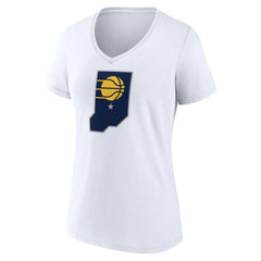 Indiana Pacers Women's Alternate Logo V-Neck T-Shirt White - NBA