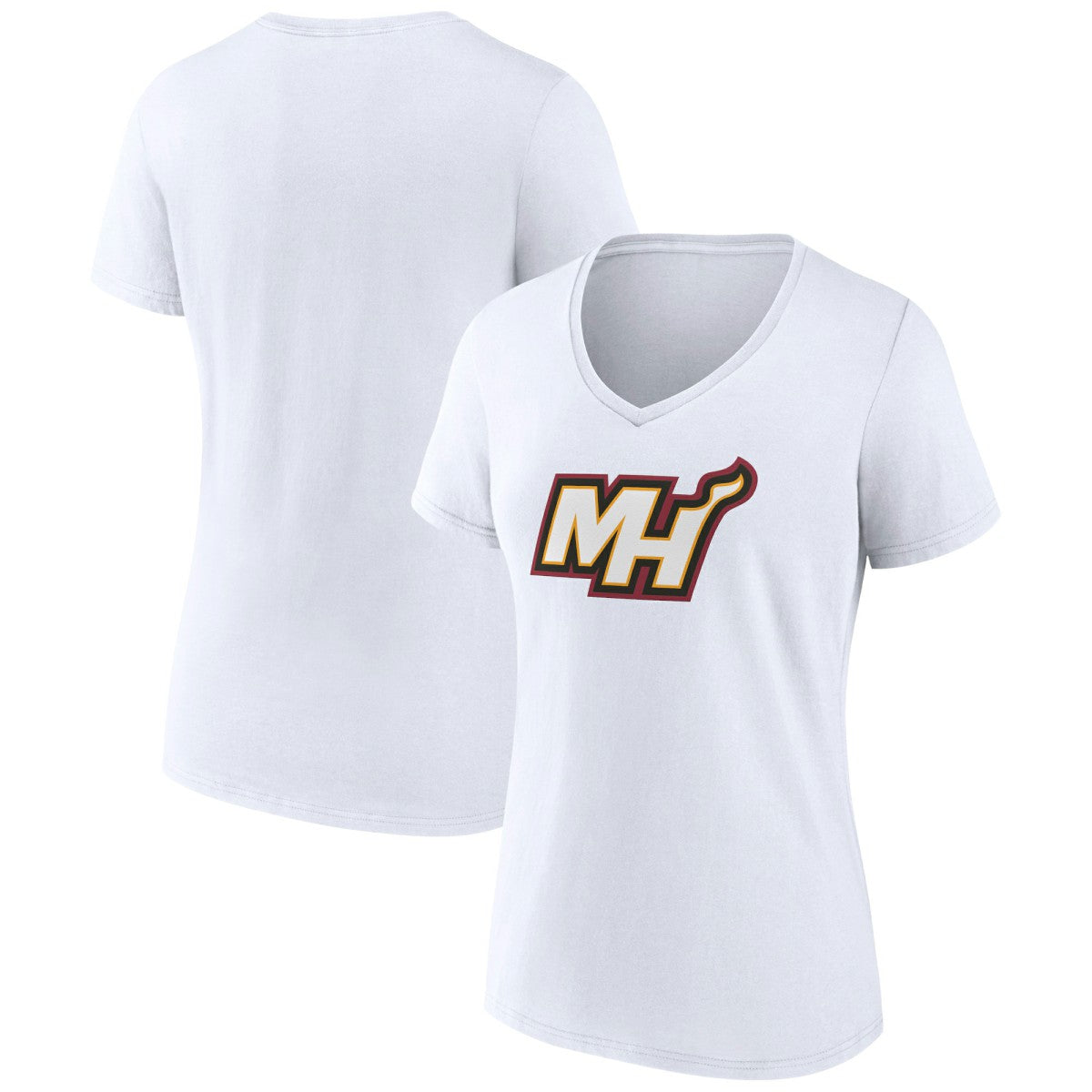 Miami Heat Women's Alternate Logo V-Neck T-Shirt White - NBA