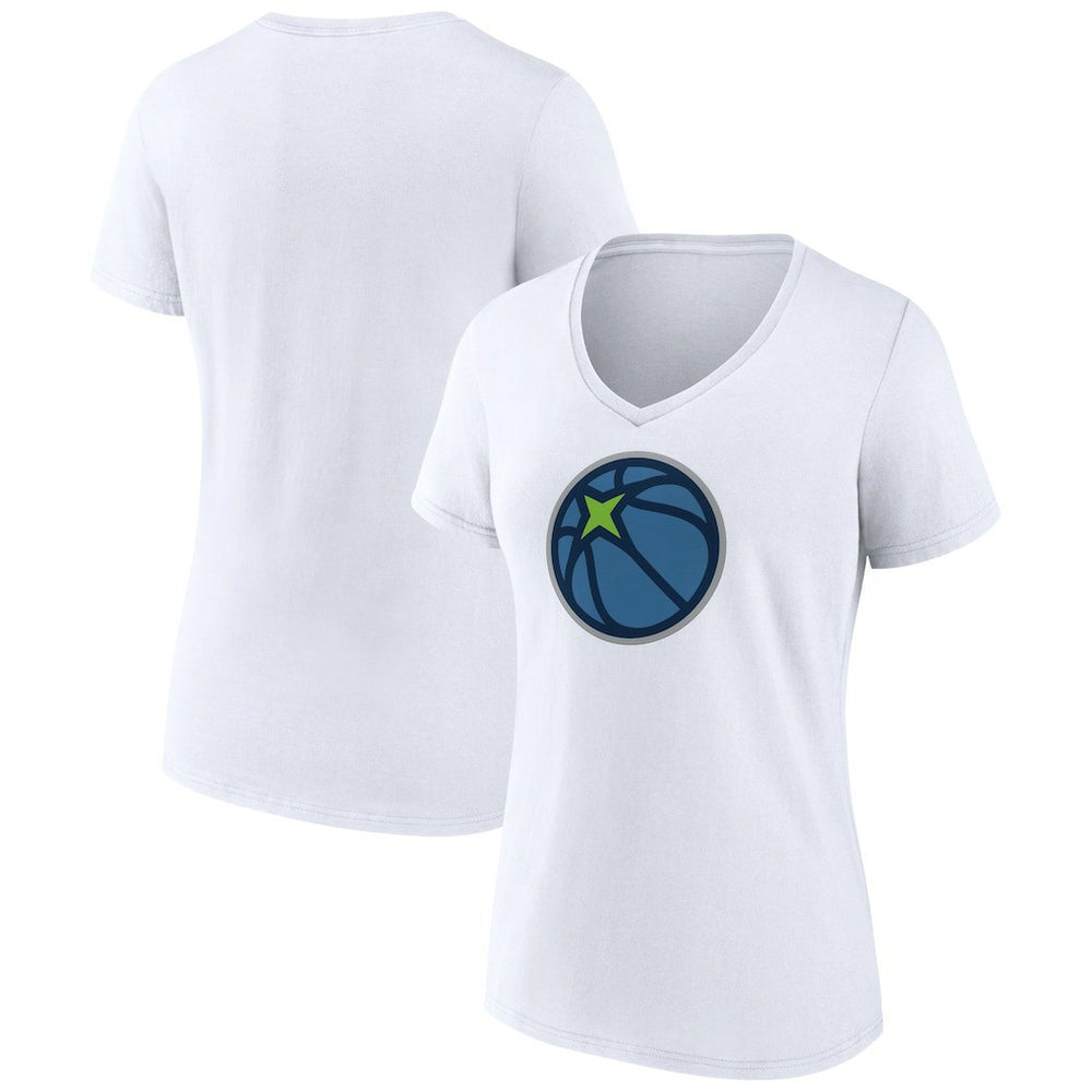 Minnesota Timberwolves Women's Alternate Logo V-Neck T-Shirt White - NBA
