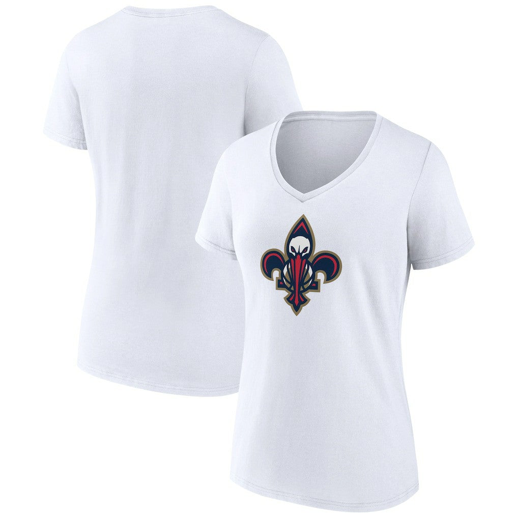 New Orleans Pelicans Women's Alternate Logo V-Neck T-Shirt White - NBA