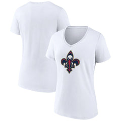 New Orleans Pelicans Women's Alternate Logo V-Neck T-Shirt White - NBA