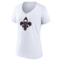 New Orleans Pelicans Women's Alternate Logo V-Neck T-Shirt White - NBA