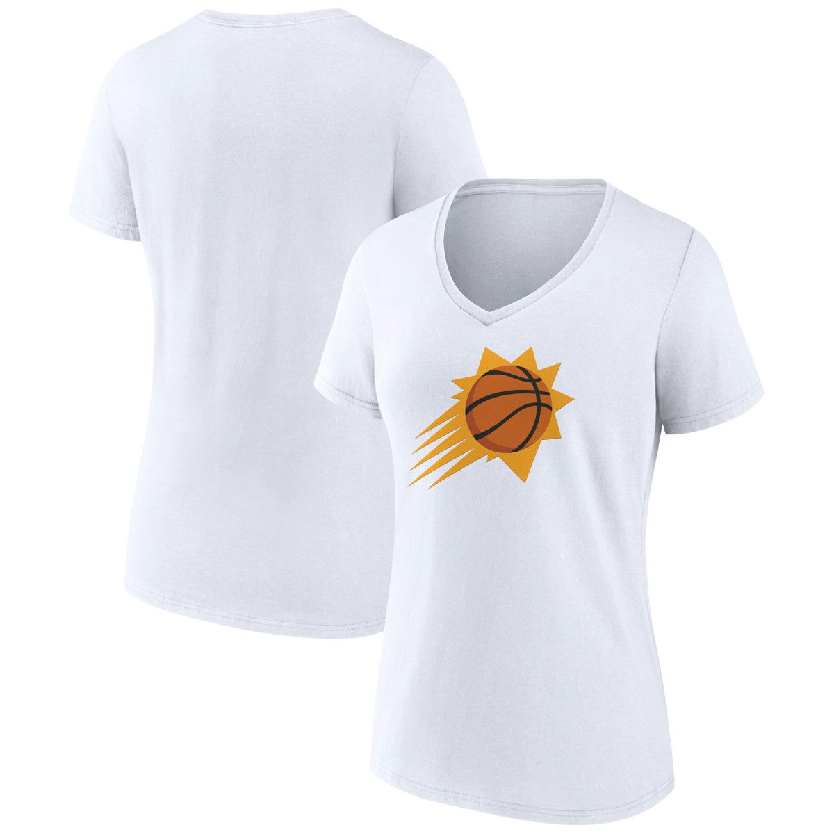 Phoenix Suns Women's Alternate Logo V-Neck T-Shirt White - NBA