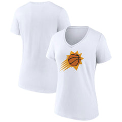 Phoenix Suns Women's Alternate Logo V-Neck T-Shirt White - NBA