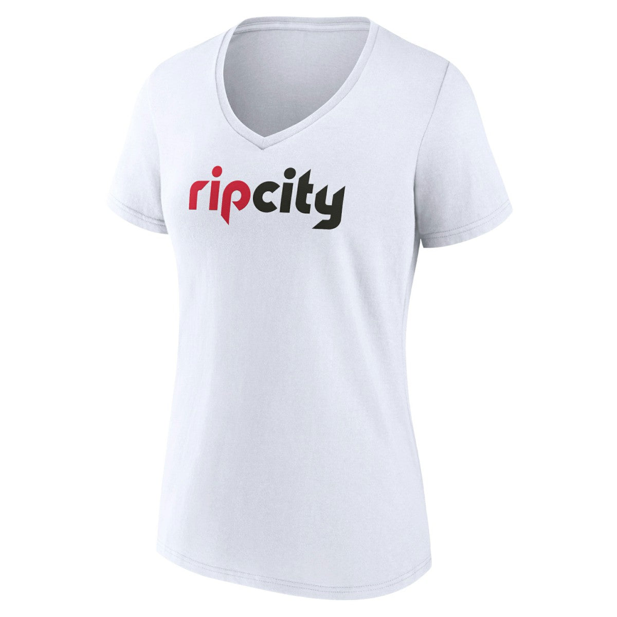 Portland Trail Blazers Women's Alternate Logo V-Neck T-Shirt White - NBA