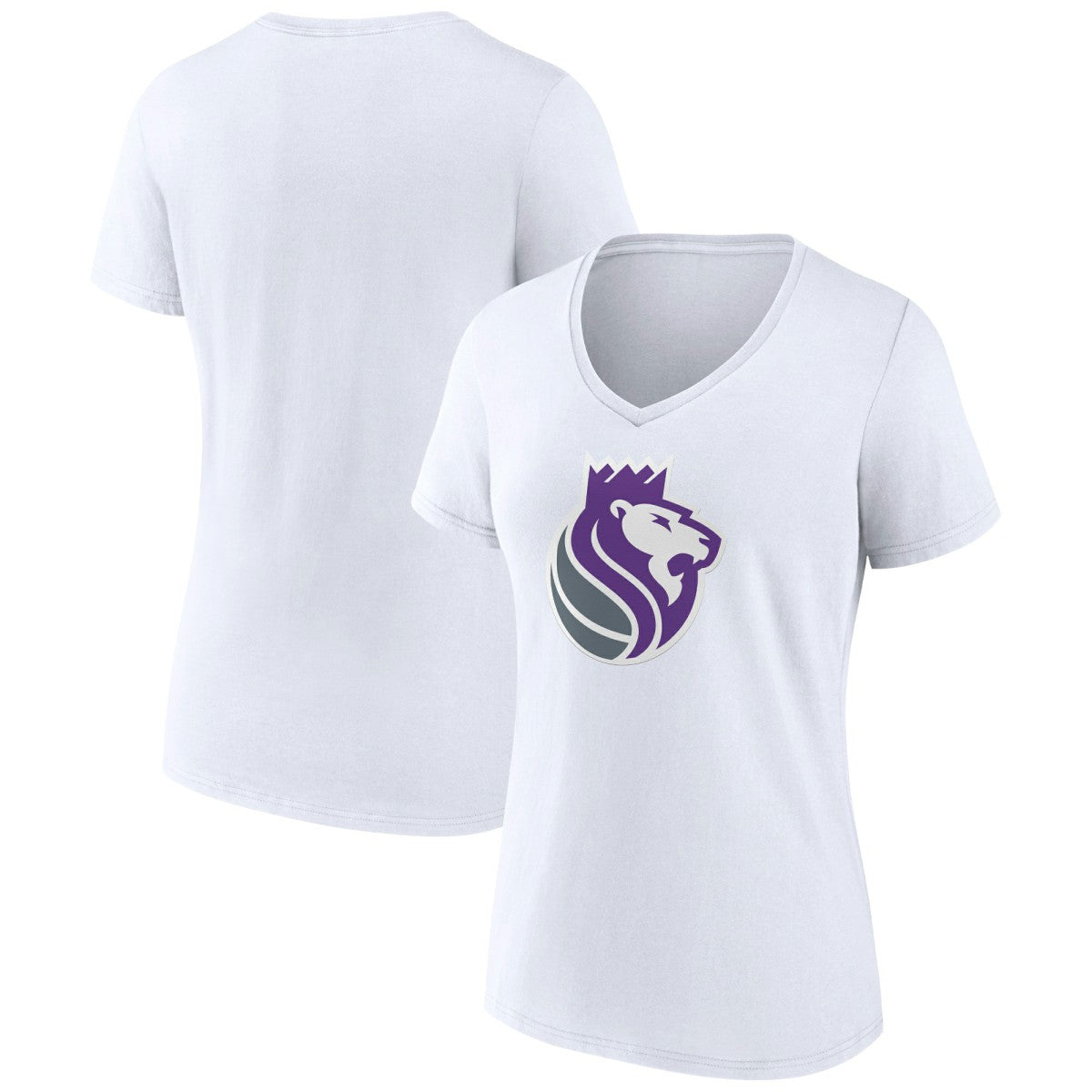 Sacramento Kings Women's Alternate Logo V-Neck T-Shirt White - NBA