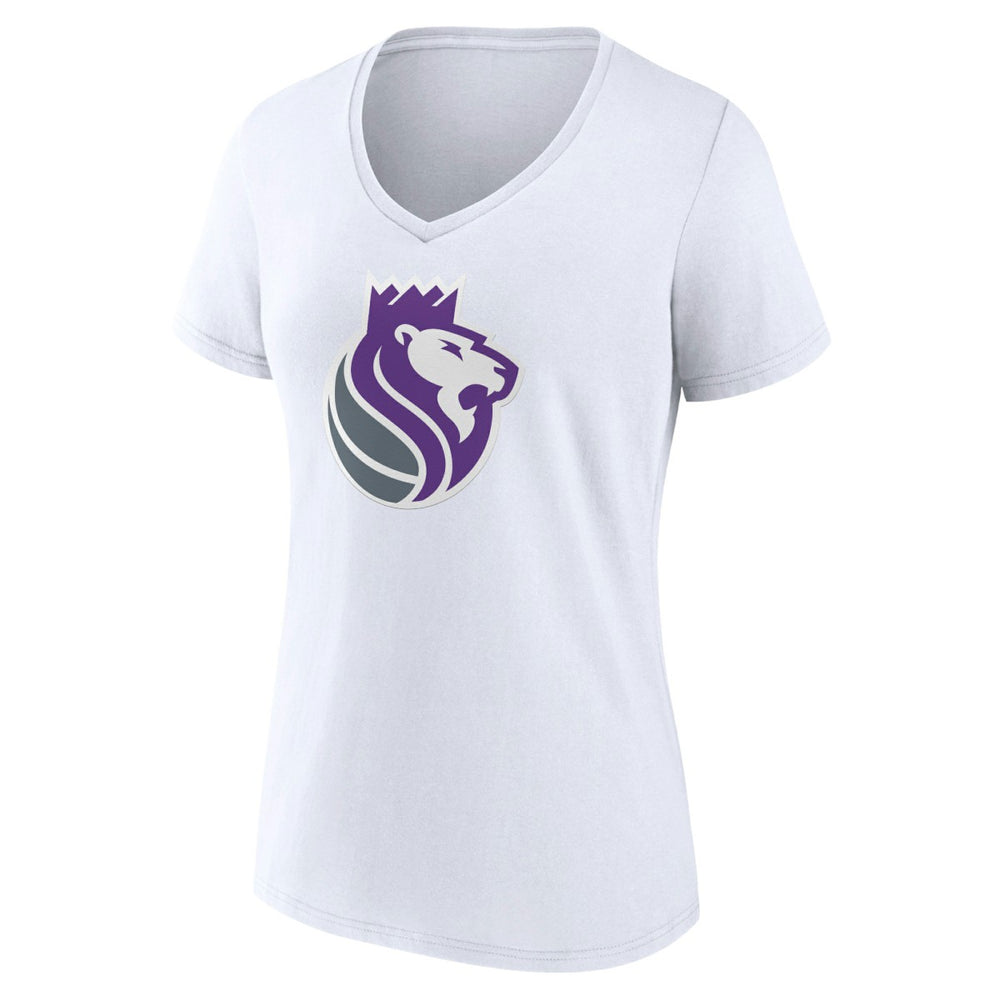 Sacramento Kings Women's Alternate Logo V-Neck T-Shirt White - NBA