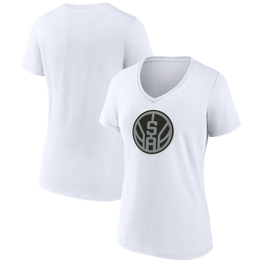 San Antonio Spurs Women's Alternate Logo V-Neck T-Shirt White - NBA