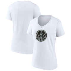 San Antonio Spurs Women's Alternate Logo V-Neck T-Shirt White - NBA