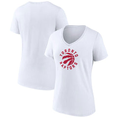 Toronto Raptors Women's Alternate Logo V-Neck T-Shirt White - NBA