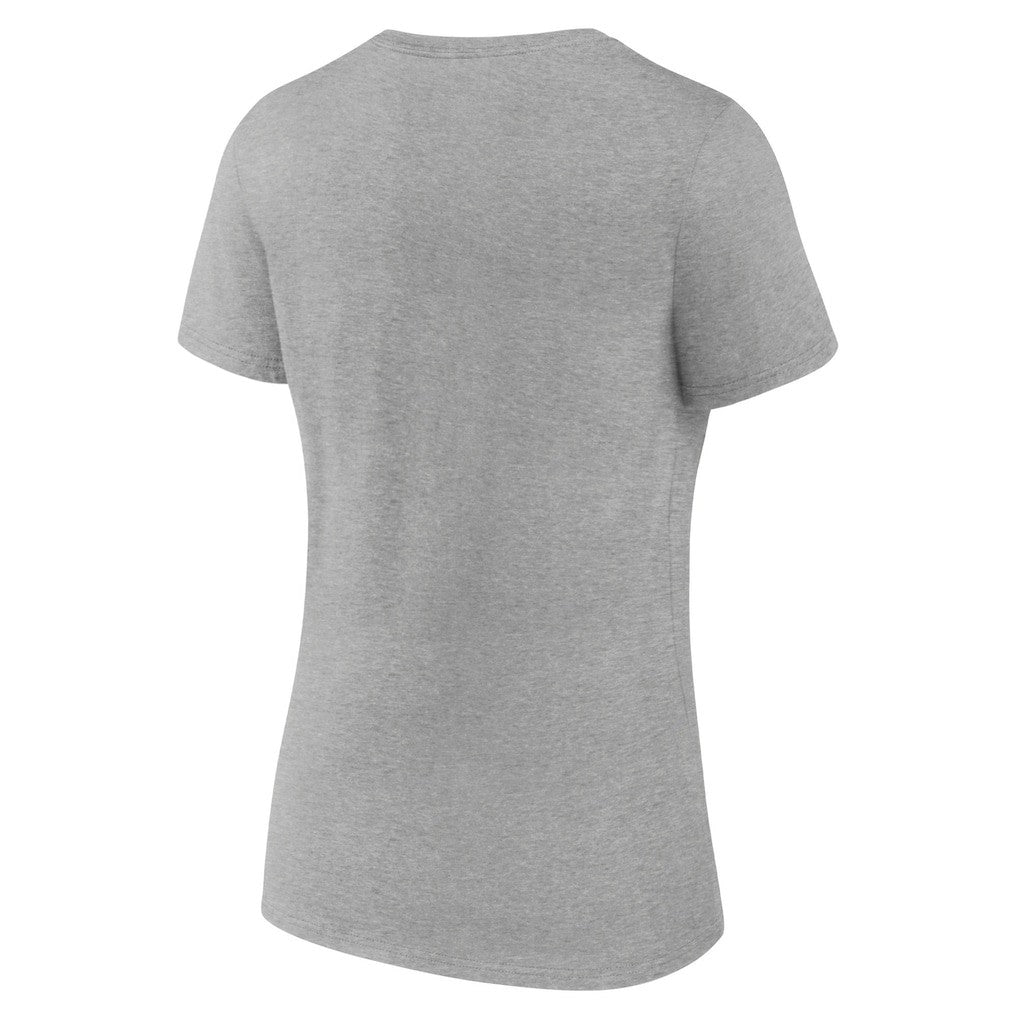Denver Nuggets Women's Alternate Logo V-Neck T-Shirt Heather Gray - NBA