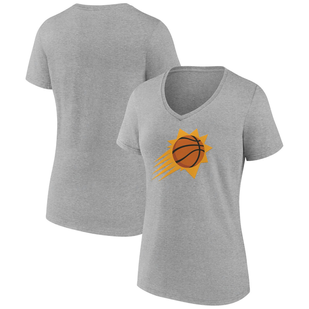 Phoenix Suns Women's Alternate Logo V-Neck T-Shirt Heather Gray - NBA