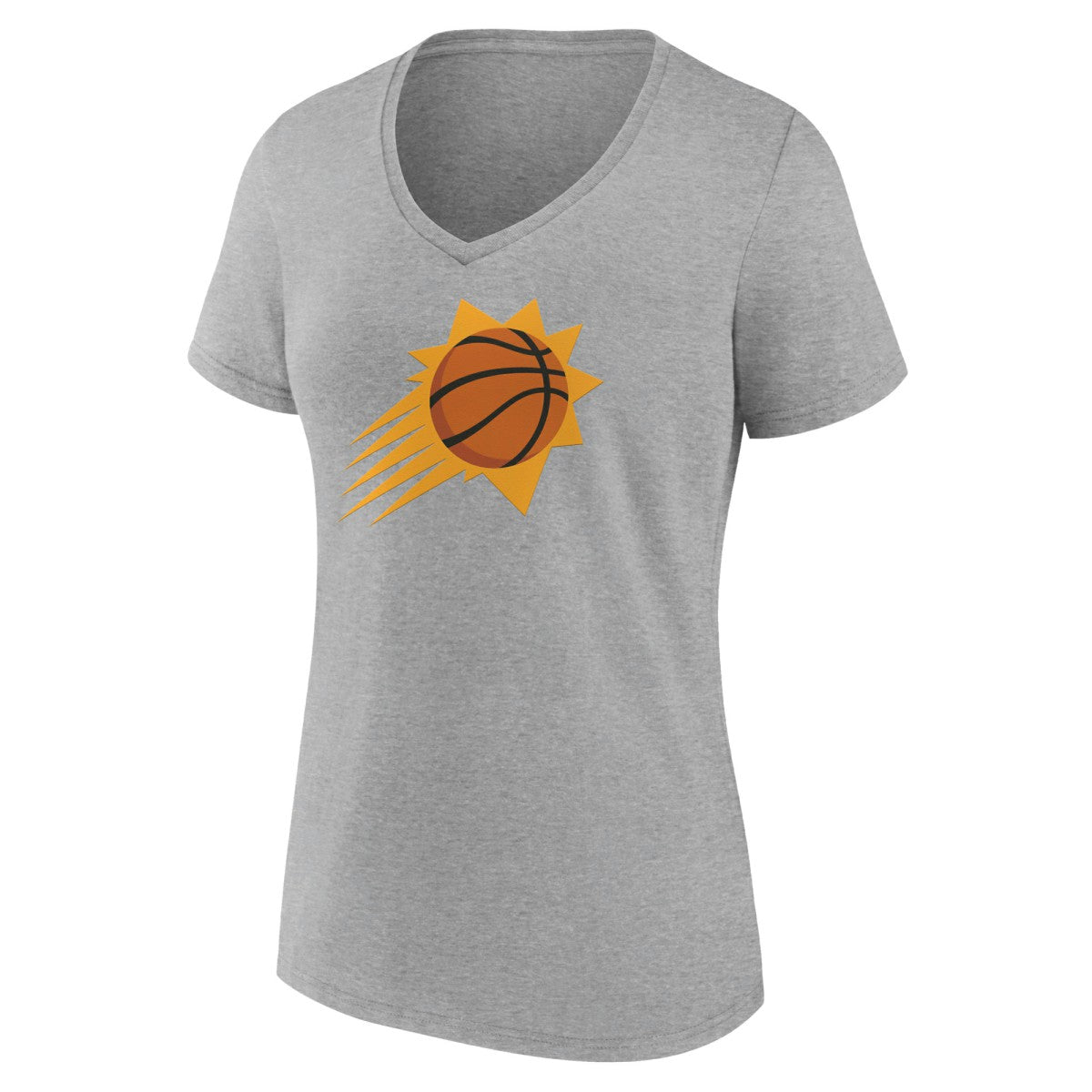 Phoenix Suns Women's Alternate Logo V-Neck T-Shirt Heather Gray - NBA