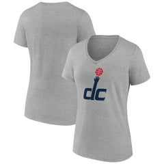 Washington Wizards Women's Alternate Logo V-Neck T-Shirt Heather Gray - NBA