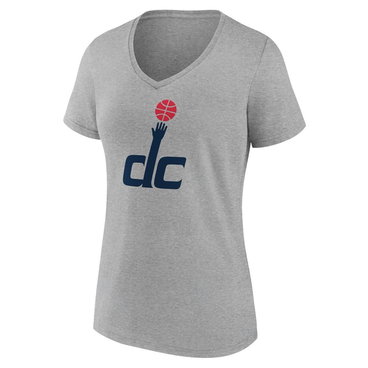 Washington Wizards Women's Alternate Logo V-Neck T-Shirt Heather Gray - NBA
