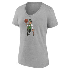 Boston Celtics Women's Alternate Logo V-Neck T-Shirt Gray - NBA