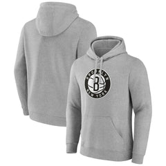 Brooklyn Nets Alternate Logo Pullover Hoodie Gray - NBA