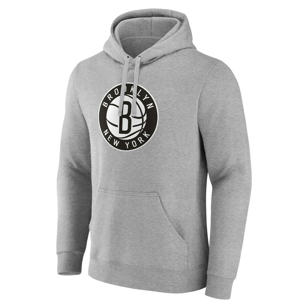 Brooklyn Nets Alternate Logo Pullover Hoodie Gray - NBA