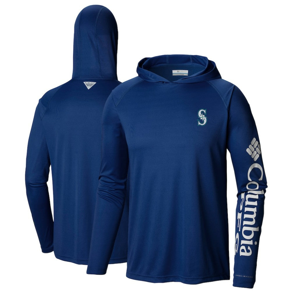 Seattle Mariners Columbia Terminal Tackle Long Sleeve Hoodie T-Shirt - MLB