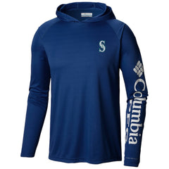Seattle Mariners Columbia Terminal Tackle Long Sleeve Hoodie T-Shirt - MLB