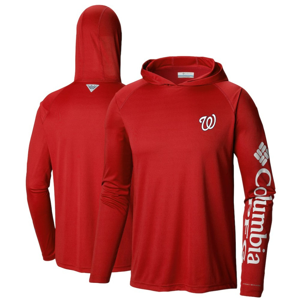 Washington Nationals Columbia Terminal Tackle Long Sleeve Hoodie T-Shirt - MLB