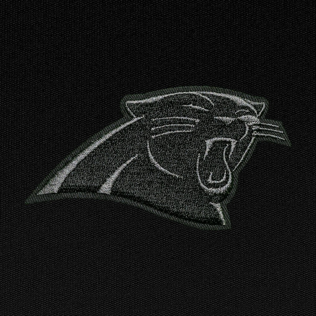 Carolina Panthers Antigua Tonal Logo Generation Quarter-Zip Pullover Top Black | NFL