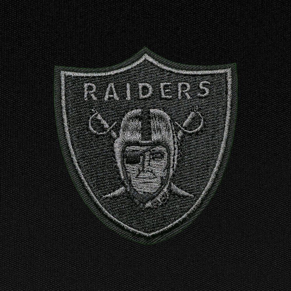 Las Vegas Raiders Antigua Tonal Logo Generation Quarter-Zip Pullover Top Black | NFL