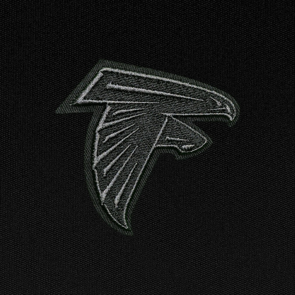 Atlanta Falcons Antigua Tonal Logo Tribute Quarter-Zip Pullover Top Black | NFL