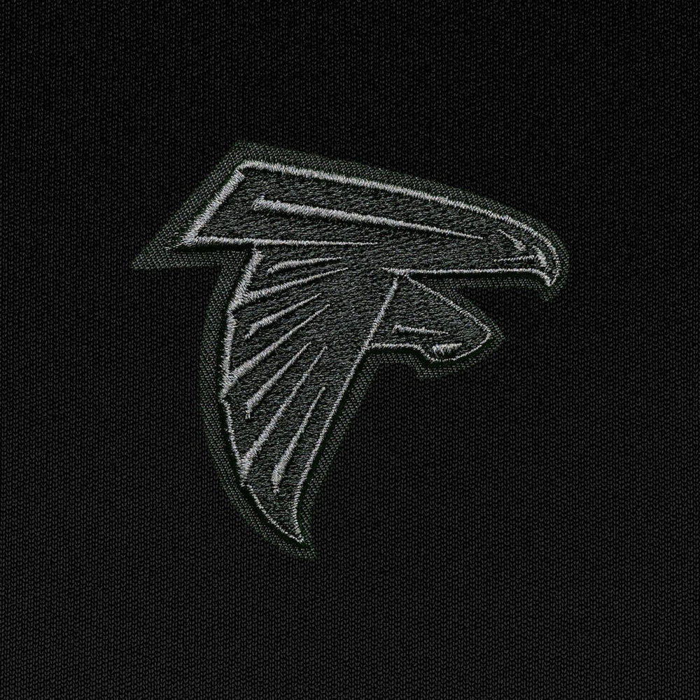 Atlanta Falcons Antigua Tonal Logo Tribute Quarter-Zip Pullover Top Black | NFL