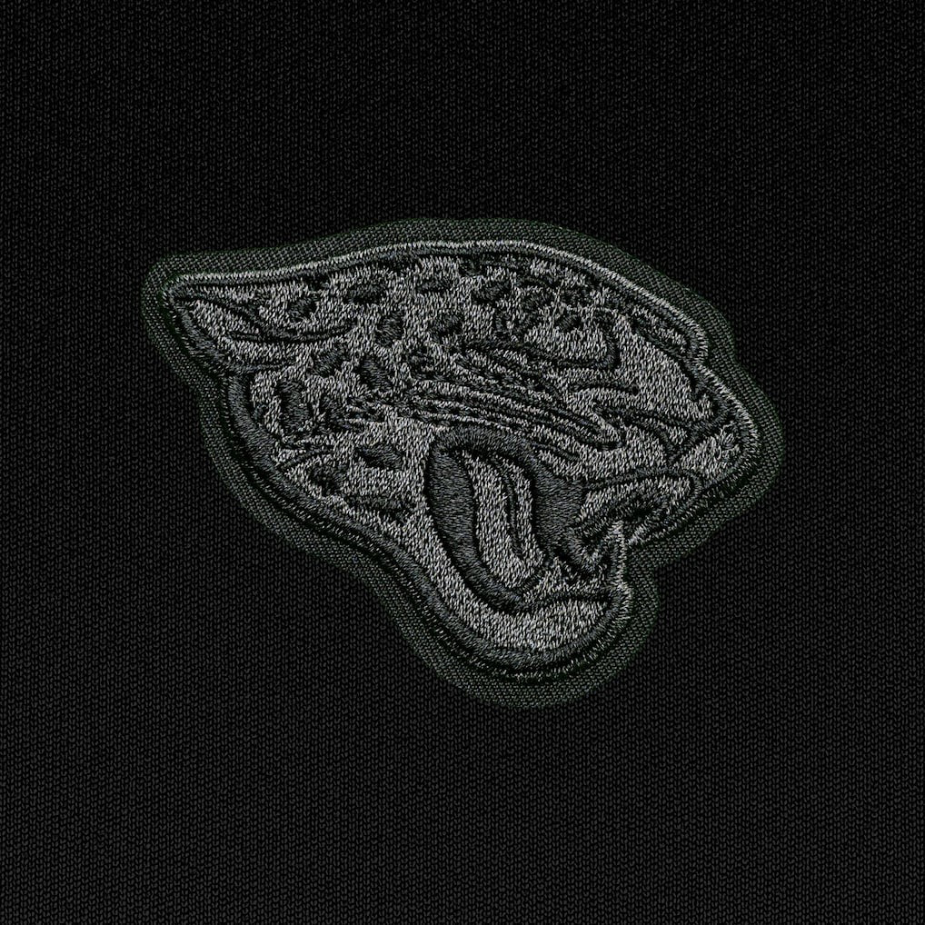 Jacksonville Jaguars Antigua Tonal Logo Tribute Quarter-Zip Pullover Top Black | NFL