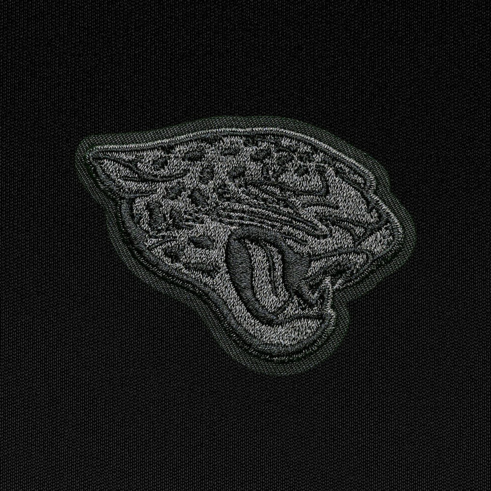 Jacksonville Jaguars Antigua Tonal Logo Tribute Quarter-Zip Pullover Top Black | NFL
