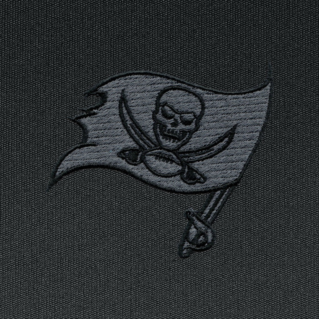 Tampa Bay Buccaneers Antigua Tonal Logo Tribute Quarter-Zip Pullover Top Charcoal | NFL