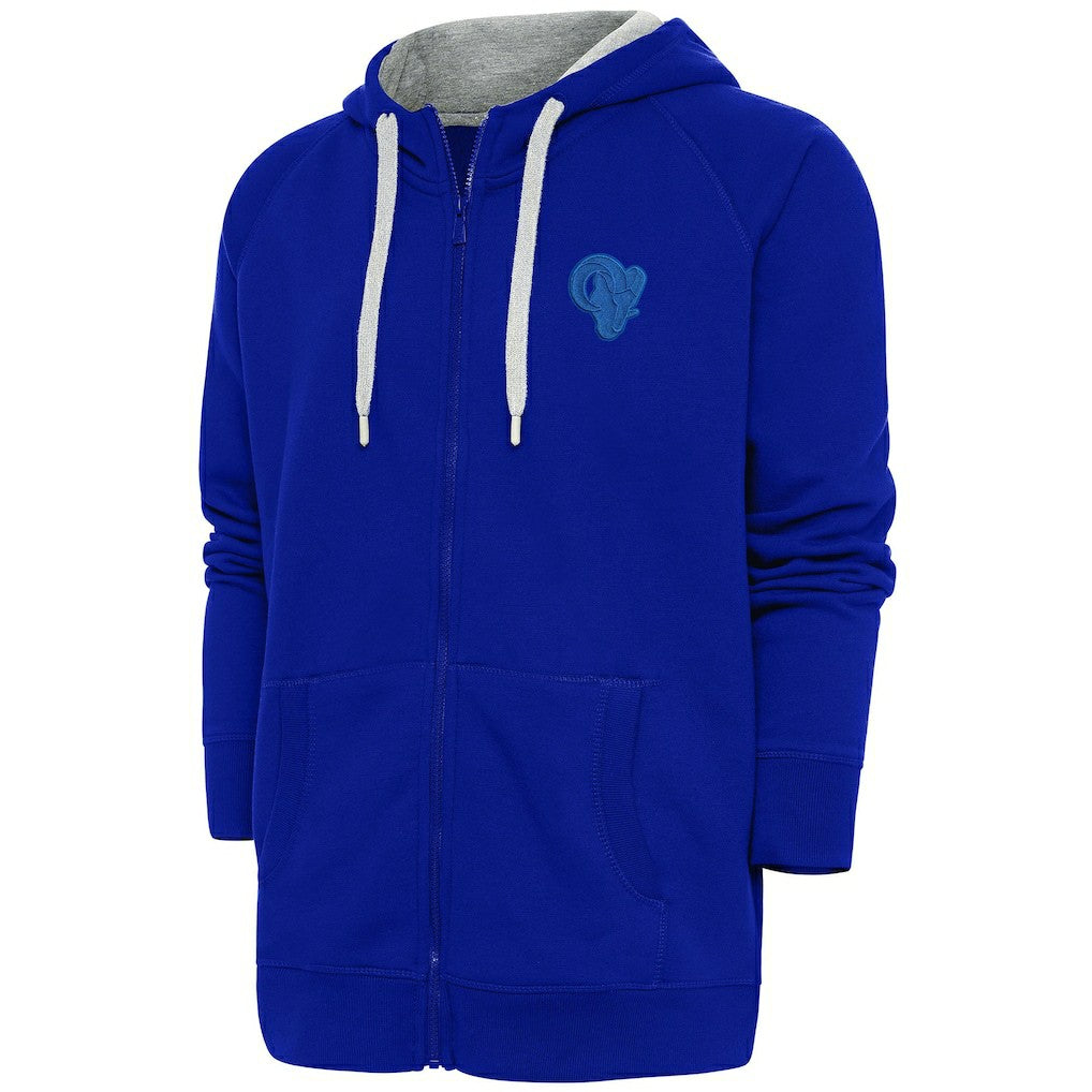 Los Angeles Rams Antigua Tonal Logo Victory Full-Zip Hoodie Royal | NFL