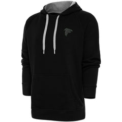 Atlanta Falcons Antigua Tonal Logo Victory Pullover Hoodie Black | NFL