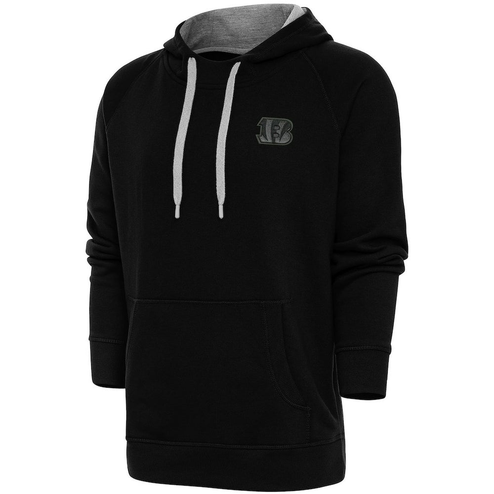 Cincinnati Bengals Antigua Tonal Logo Victory Pullover Hoodie Black | NFL