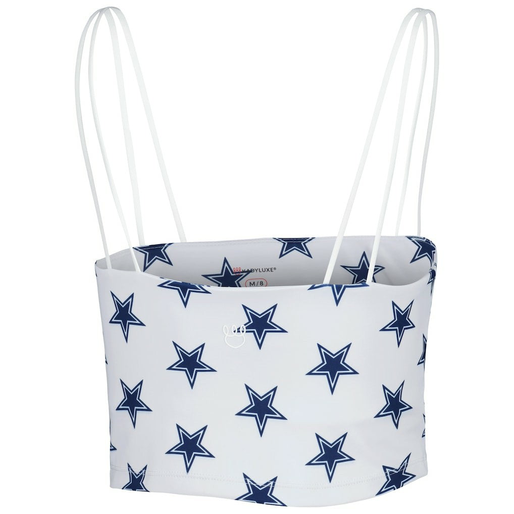 Dallas Cowboys Women's Countess Allover Print Sleeveless Cami Tank Top White | NFL