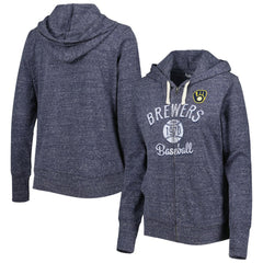 Milwaukee Brewers Touch Women's Training Camp Tri-Blend Lightweight Full-Zip Hoodie - MLB