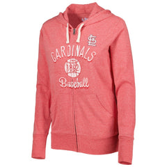 St. Louis Cardinals Touch Women's Training Camp Tri-Blend Lightweight Full-Zip Hoodie - MLB