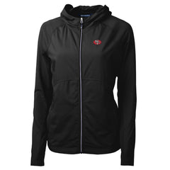 San Francisco 49ers Cutter & Buck Women's Throwback Logo Adapt Eco Knit Hybrid Recycled Full-Zip Hoodie Black | NFL