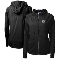 Las Vegas Raiders Cutter & Buck Women's Throwback Logo Adapt Eco Knit Hybrid Recycled Full-Zip Hoodie Black | NFL