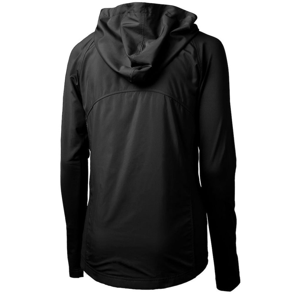 Las Vegas Raiders Cutter & Buck Women's Throwback Logo Adapt Eco Knit Hybrid Recycled Full-Zip Hoodie Black | NFL