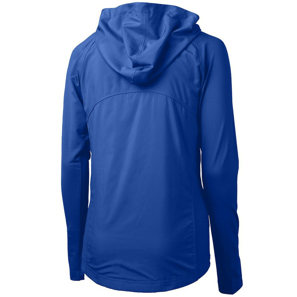 Seattle Seahawks Cutter & Buck Women's Throwback Logo Adapt Eco Knit Hybrid Recycled Full-Zip Hoodie Royal | NFL