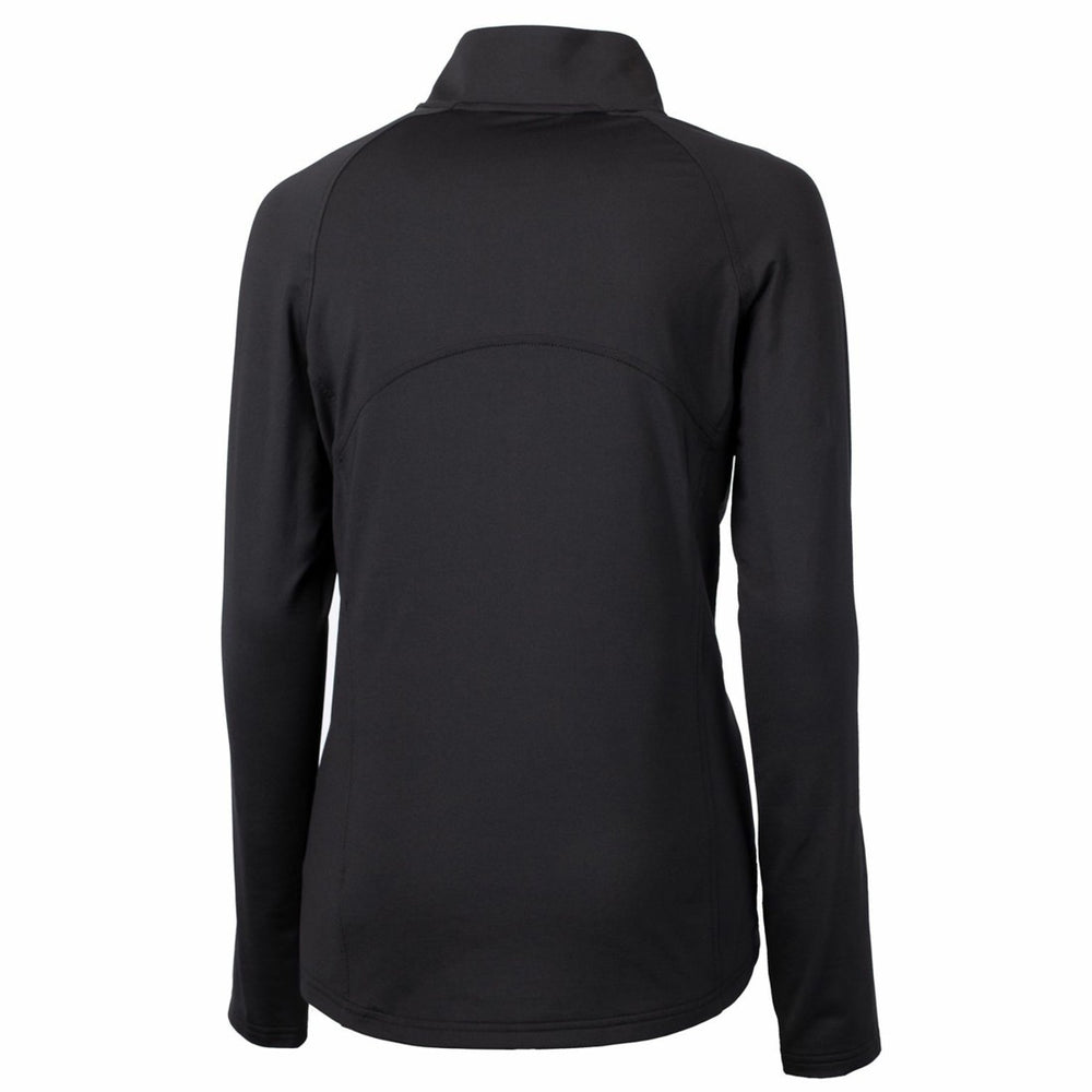 Tampa Bay Buccaneers Cutter & Buck Women's Throwback Logo Adapt Eco Knit Stretch Recycled Half-Zip Pullover Top Black | NFL
