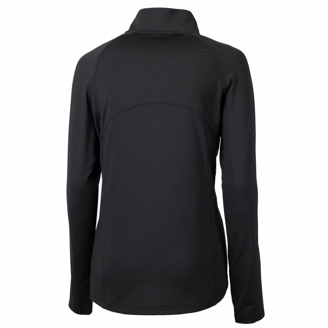Detroit Lions Cutter & Buck Women's Throwback Logo Adapt Eco Knit Stretch Recycled Half-Zip Pullover Top Black | NFL