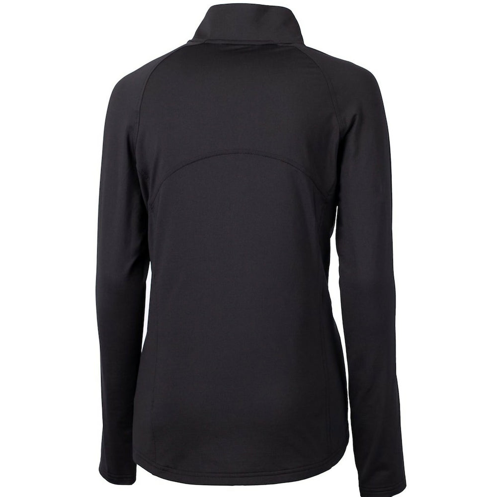 New England Patriots Cutter & Buck Women's Throwback Logo Adapt Eco Knit Stretch Recycled Half-Zip Pullover Top Black | NFL