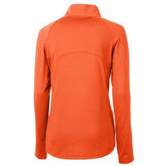 Chicago Bears Cutter & Buck Women's Throwback Logo Adapt Eco Knit Stretch Recycled Half-Zip Pullover Top Orange | NFL