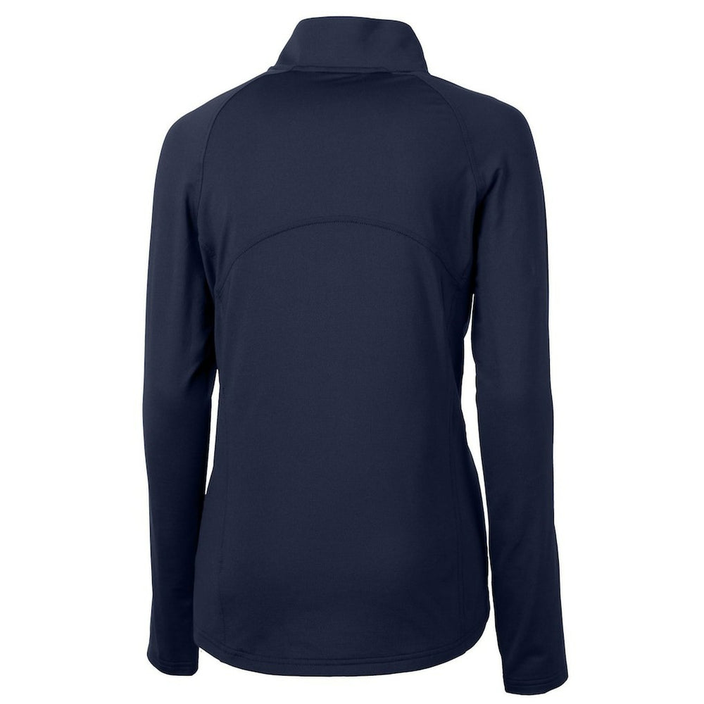 Chicago Bears Cutter & Buck Women's Throwback Logo Adapt Eco Knit Stretch Recycled Half-Zip Pullover Top Navy | NFL