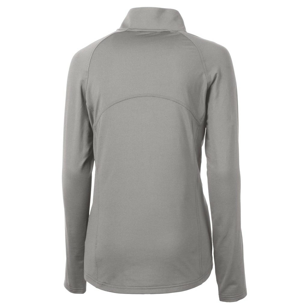 Denver Broncos Cutter & Buck Women's Throwback Logo Adapt Eco Knit Stretch Recycled Half-Zip Pullover Top Gray | NFL